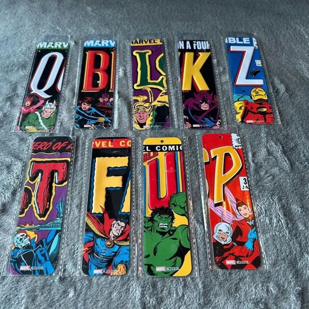 Marvel Comics Superhero Metal License Plate Letter Sign bookmarks or Home Wall D